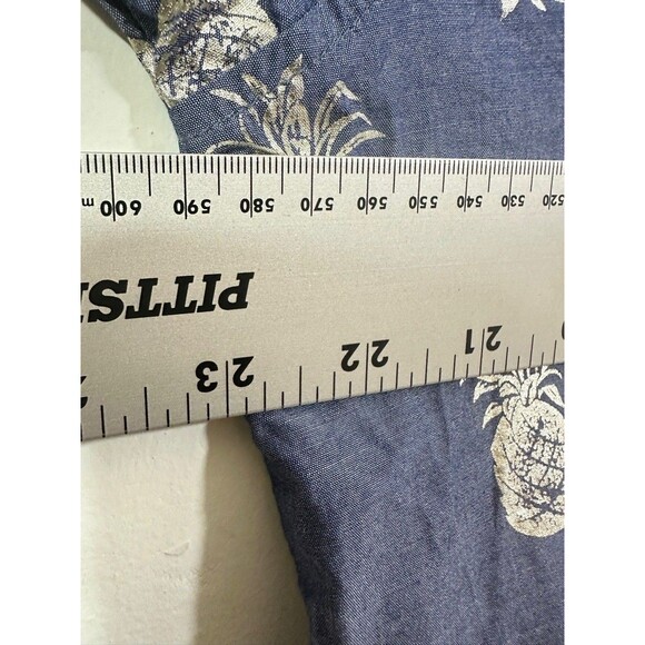 Victoria's Secret Women Large Blue Pineapple Print Button Up Lounge Pajama Shirt - Picture 10 of 13